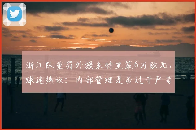 浙江队重罚外援米特里策6万欧元,球迷热议:内部管理是否过于严苛?
